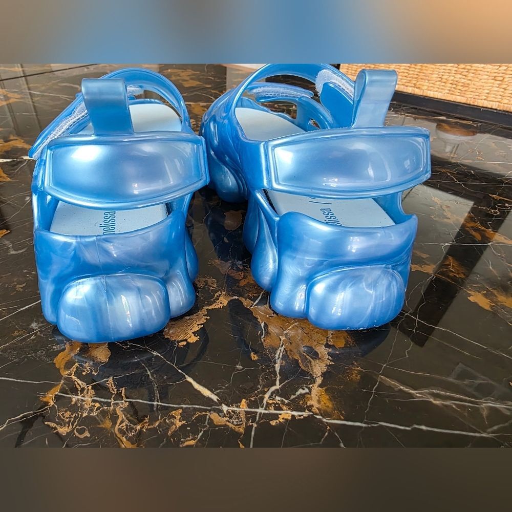 Collina Strada Melissa Edition Puff Sandals Sky Blue Sz 5 - Picture 4 of 11